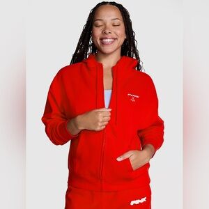 VSPINK Ivy Fleece Red/Vermillion Campus Hoodie NEW CONDITION Size M ❤️❤️❤️